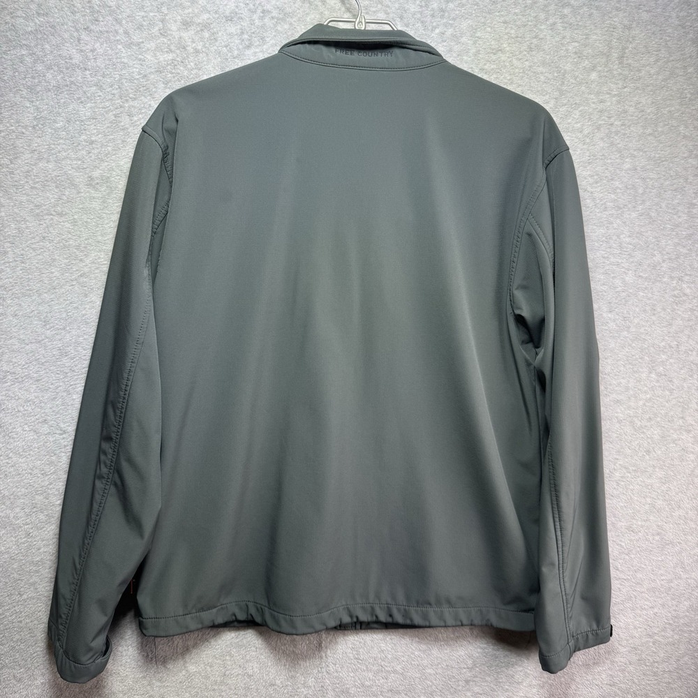 Free Country Jacket Mens Medium M Gray Full Zip Pockets Pewter Water Resistant - Picture 2 of 15